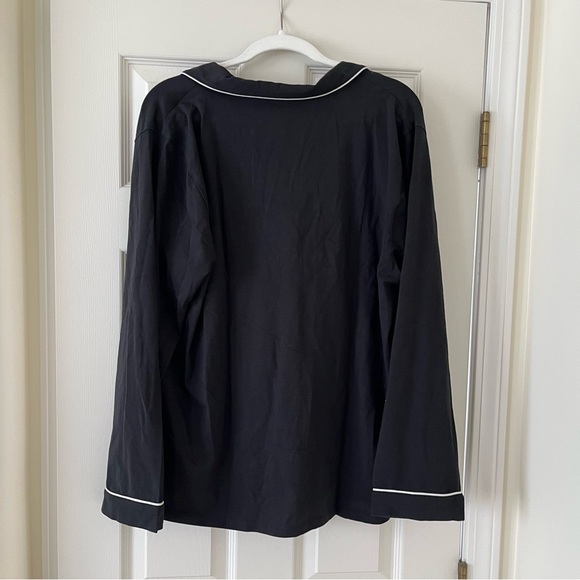 J. Crew Dreamy Cotton-Blend Pajama Top and Pant Set, Size XXL, Black White, NWT - Picture 3 of 12